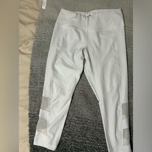 90 Degree White moto Leggings